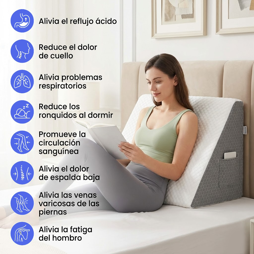 ERGOVA® – La Almohada Ergonómica de Elevación