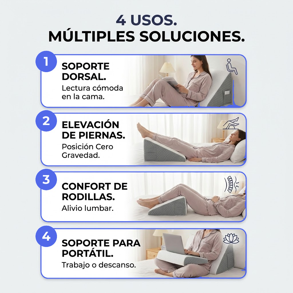 ERGOVA® – La Almohada Ergonómica de Elevación